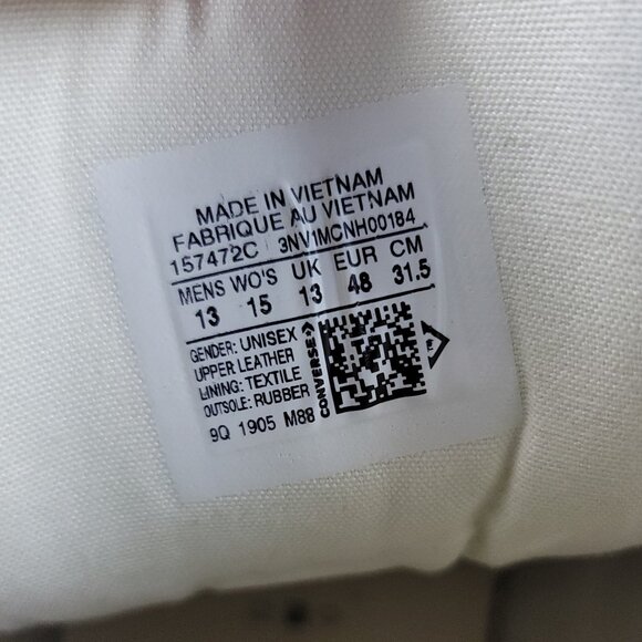 Converse All Star Chuck Taylor Leather Mid Top Sneakers Black Size 13 - Picture 10 of 12